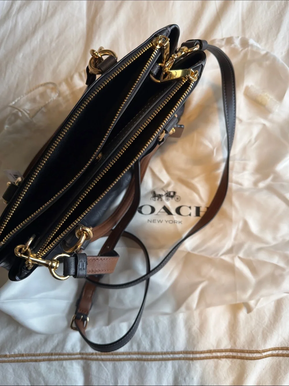 Coach Mini Brooke Carryall Black & Brown